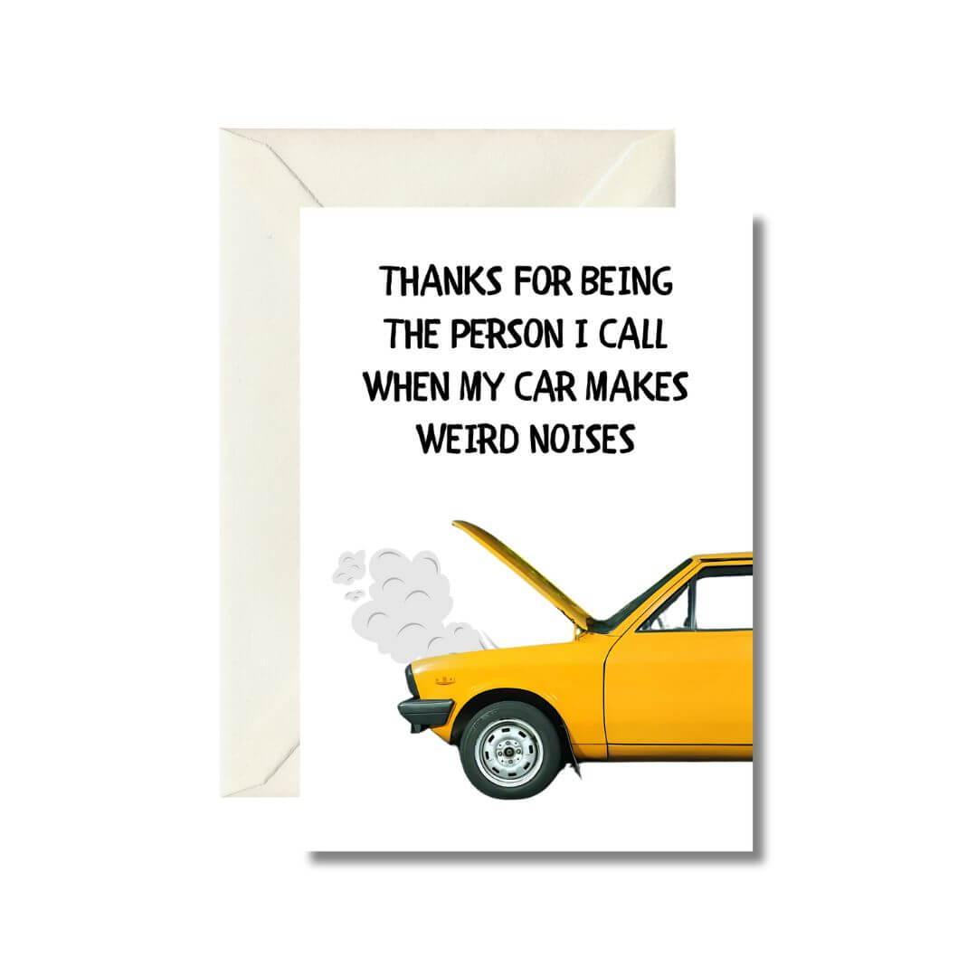 Car Trouble Humor Greeting Card
