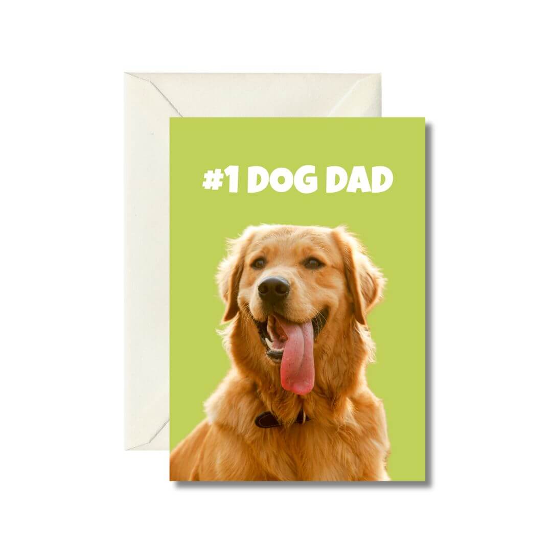 #1 Dog Dad Greeting Card