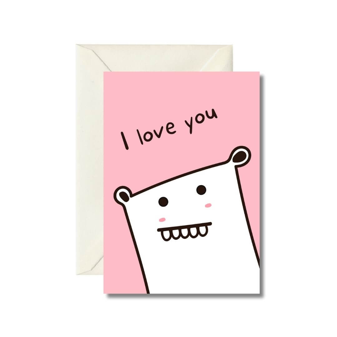 Cute Cartoon 'I Love You' Greeting Card