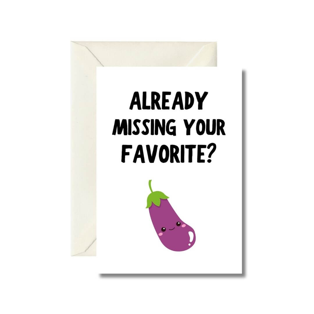 Eggplant Farewell Card