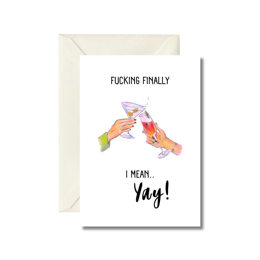 Fucking Finally Wedding Card