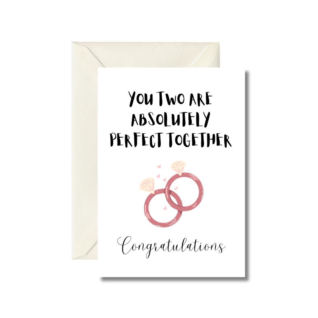 Perfect Together Wedding Congratulations Card