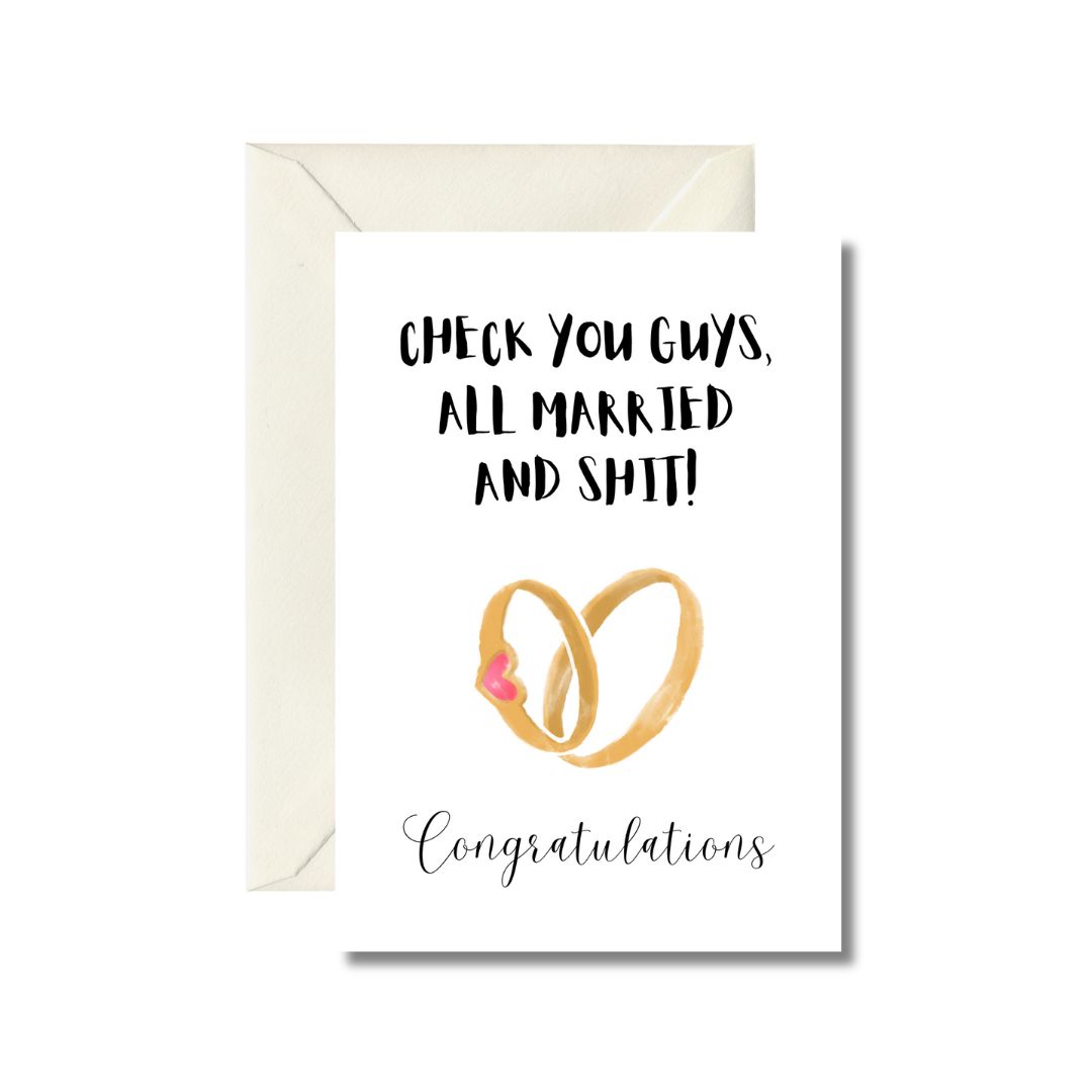 Fun Wedding Congratulations Card