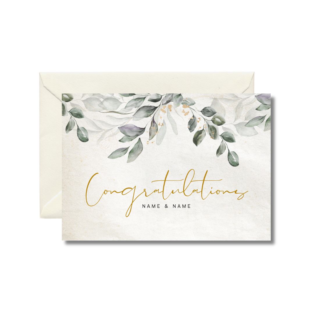 Elegant Congratulations Wedding Card