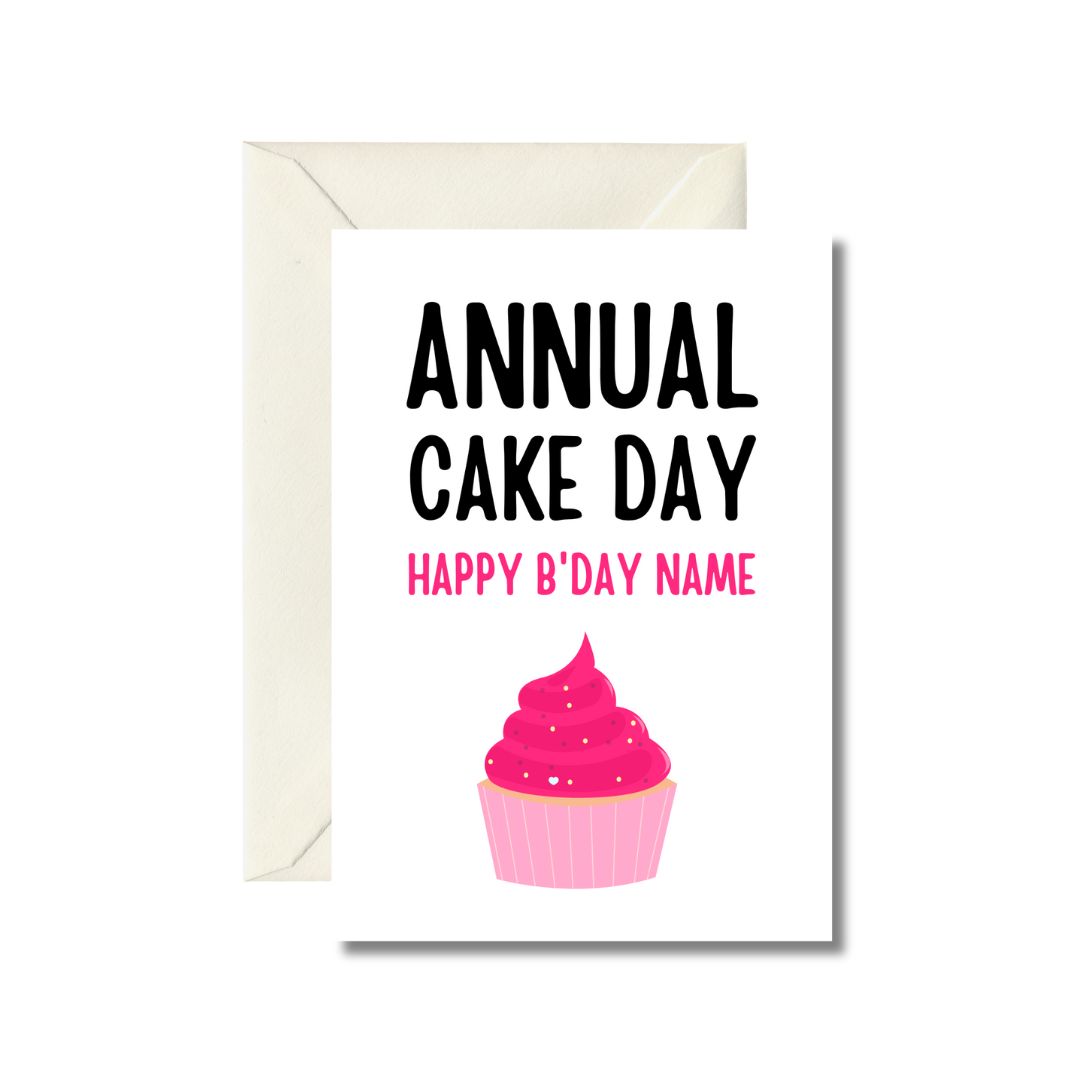 Annual Cake Day Birthday Card
