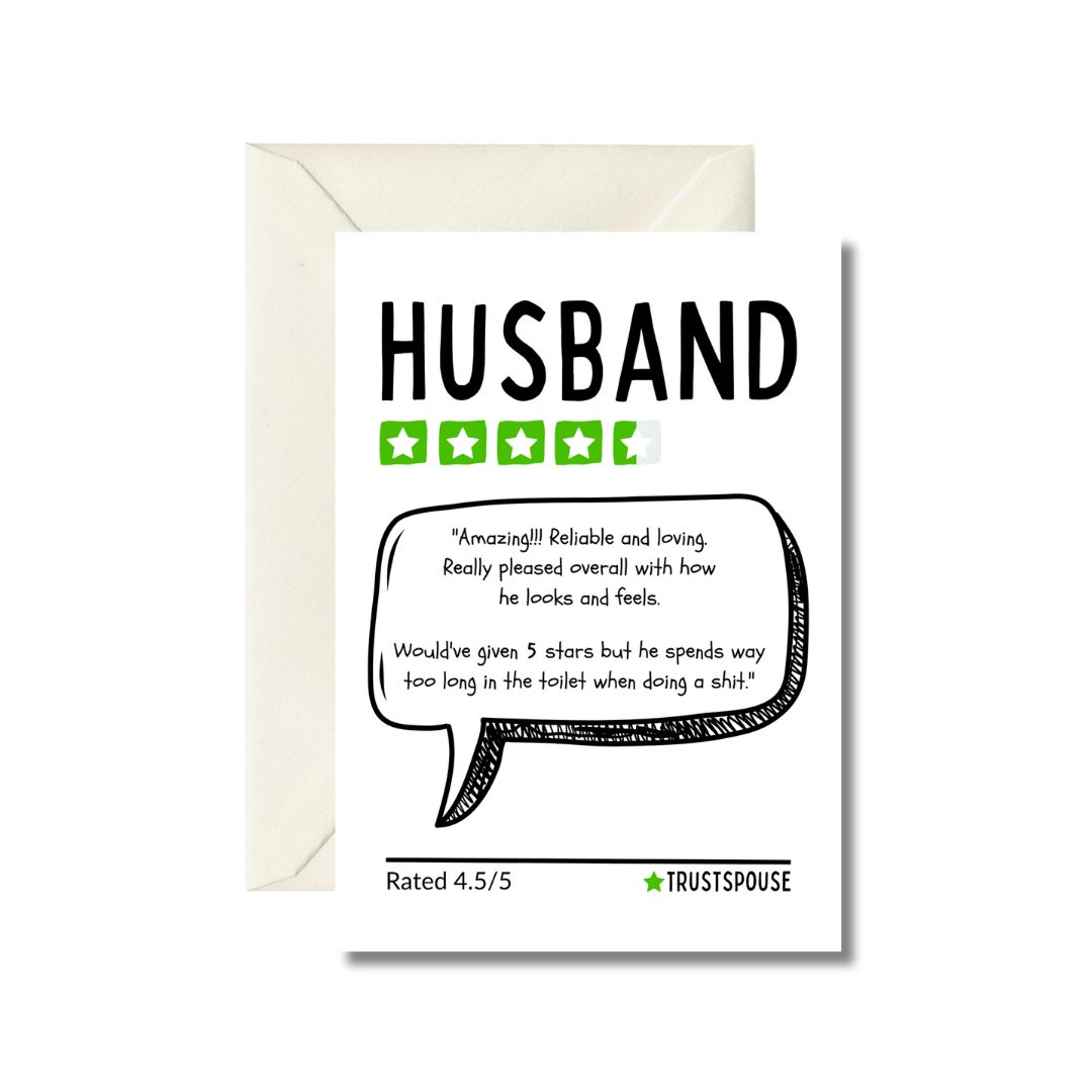 Funny Husband Review Greeting Card