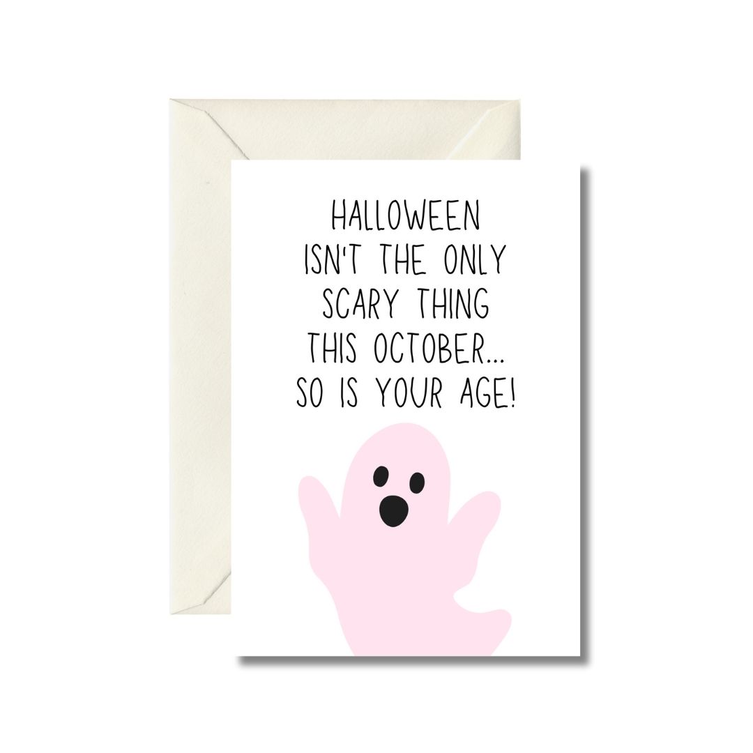Funny Halloween Birthday Card