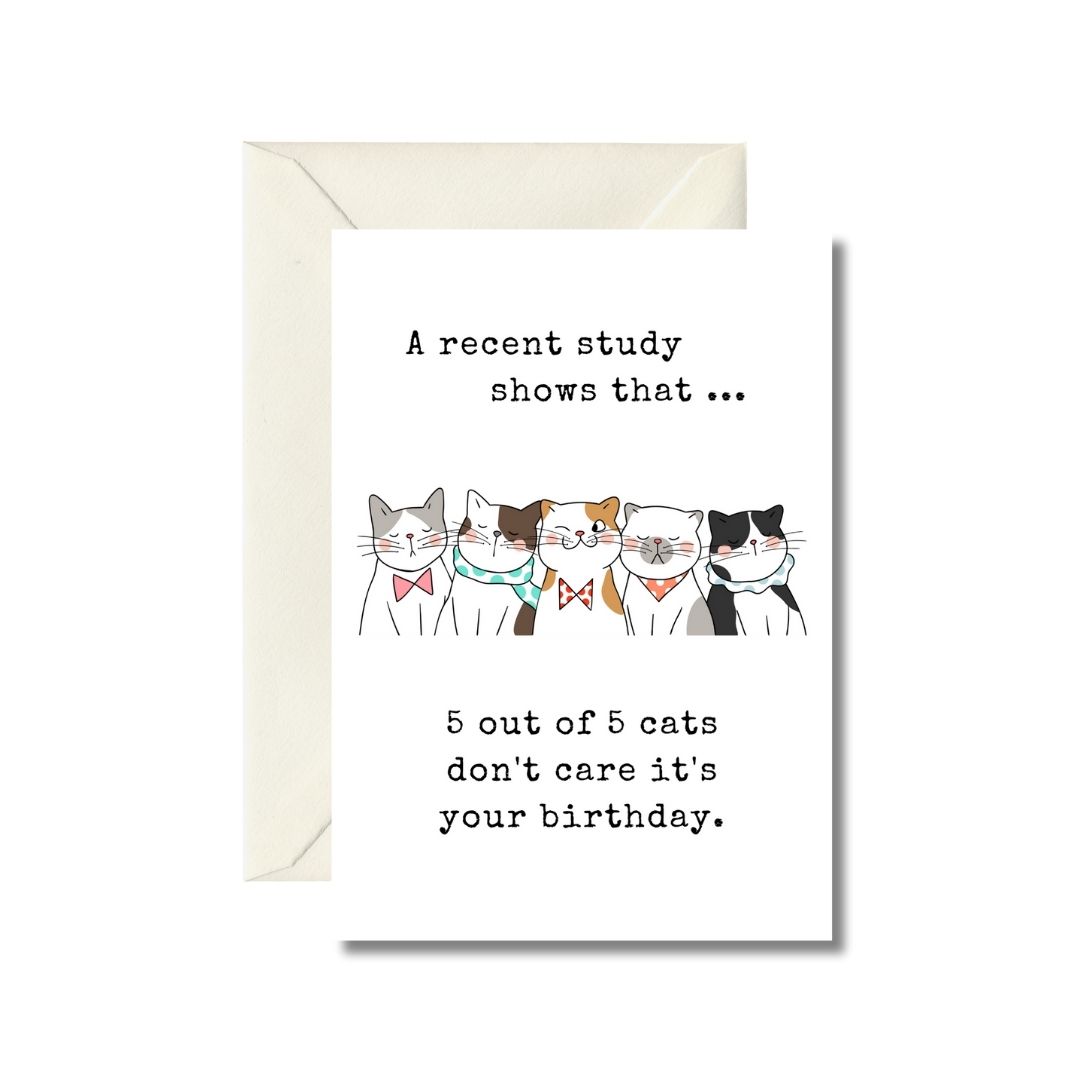 Humorous Cat Birthday Card