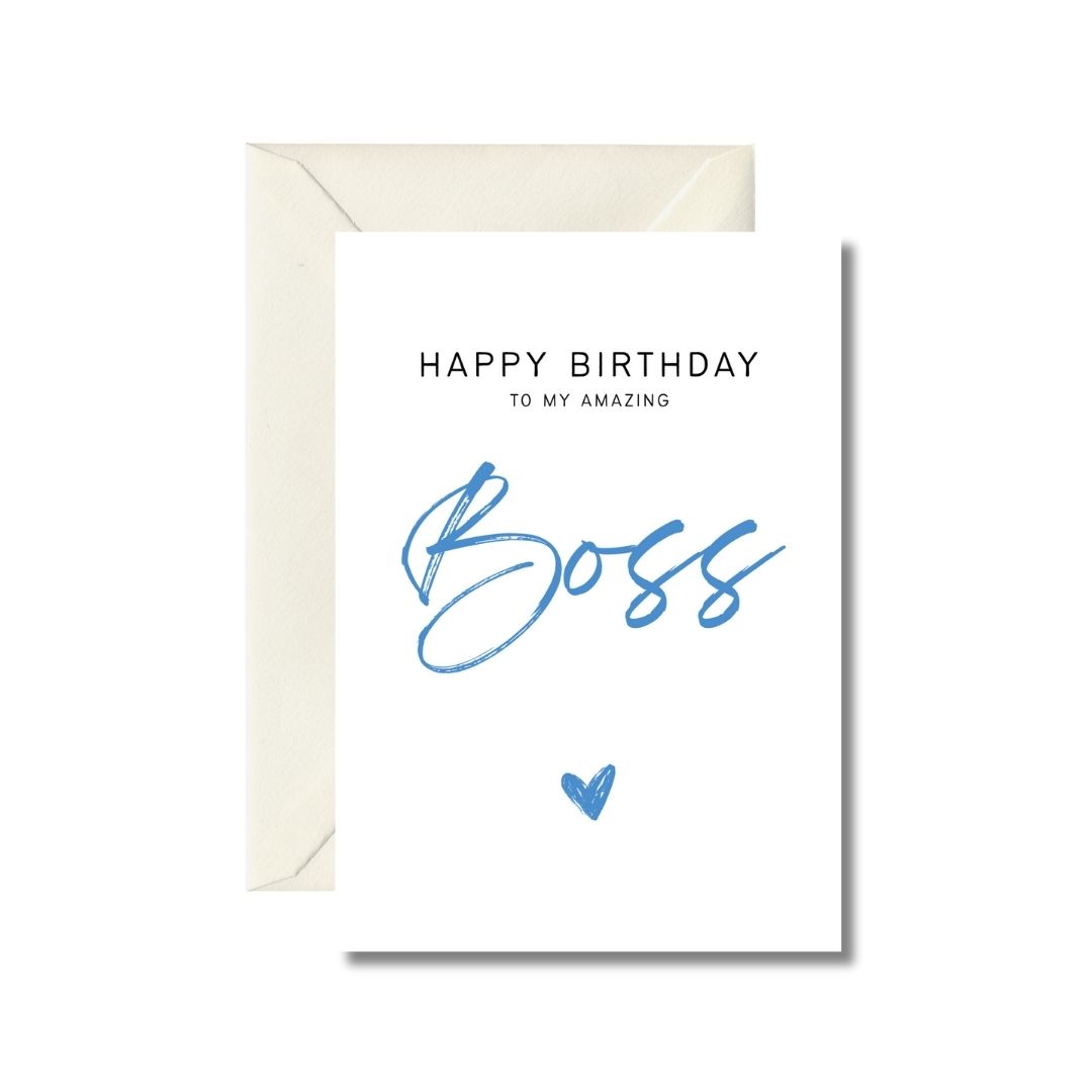Happy Birthday Boss Greeting Card