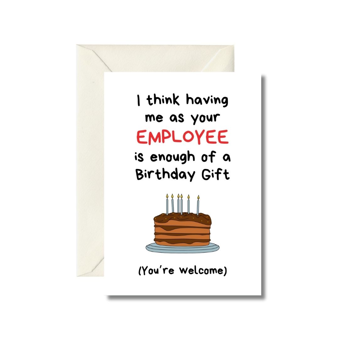 Employee Birthday Gift Greeting Card
