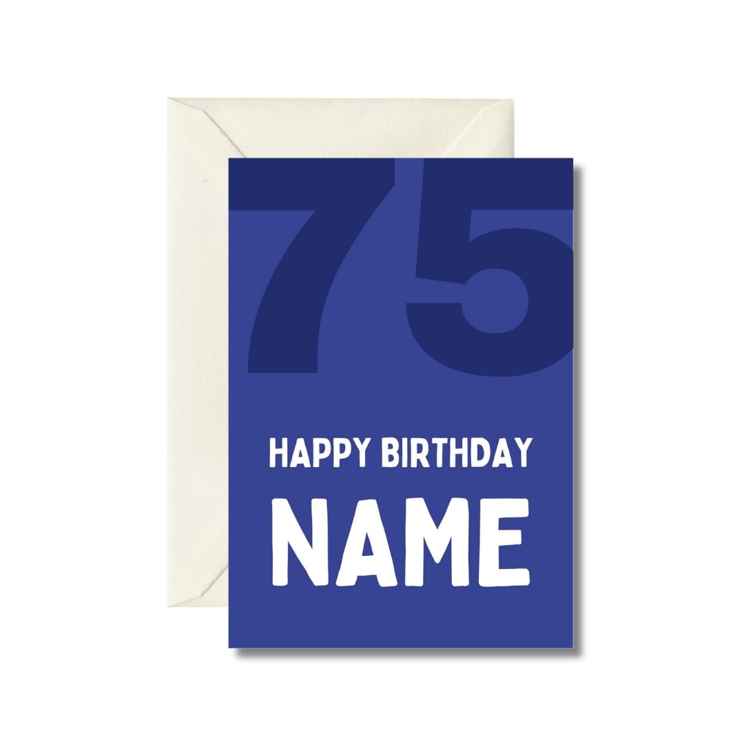 Personalized 75th Birthday Card