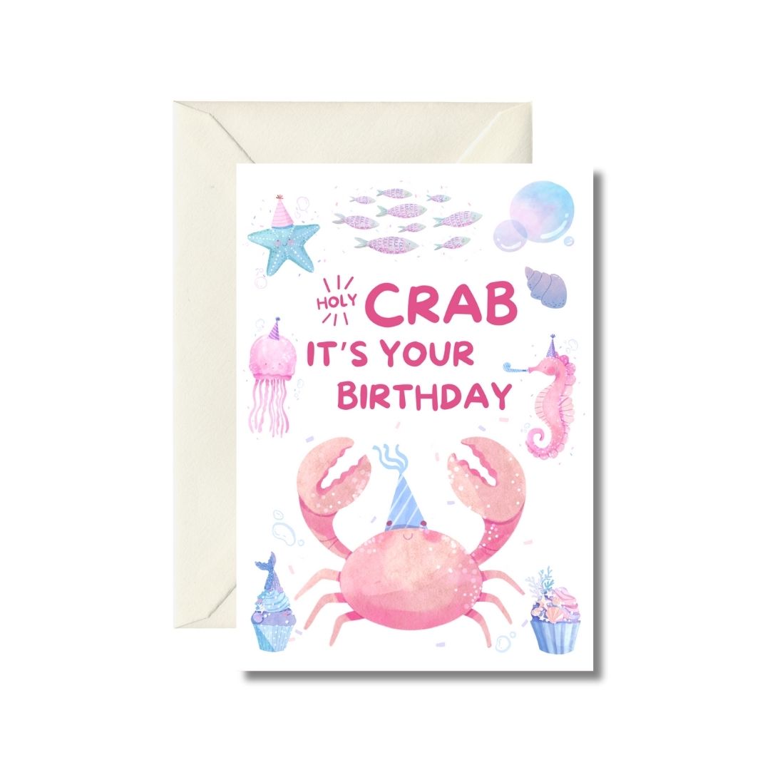Holy Crab It's Your Birthday Greeting Card