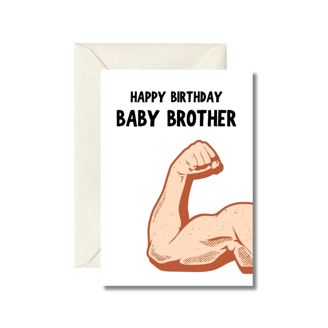 Happy Birthday Baby Brother Greeting Card