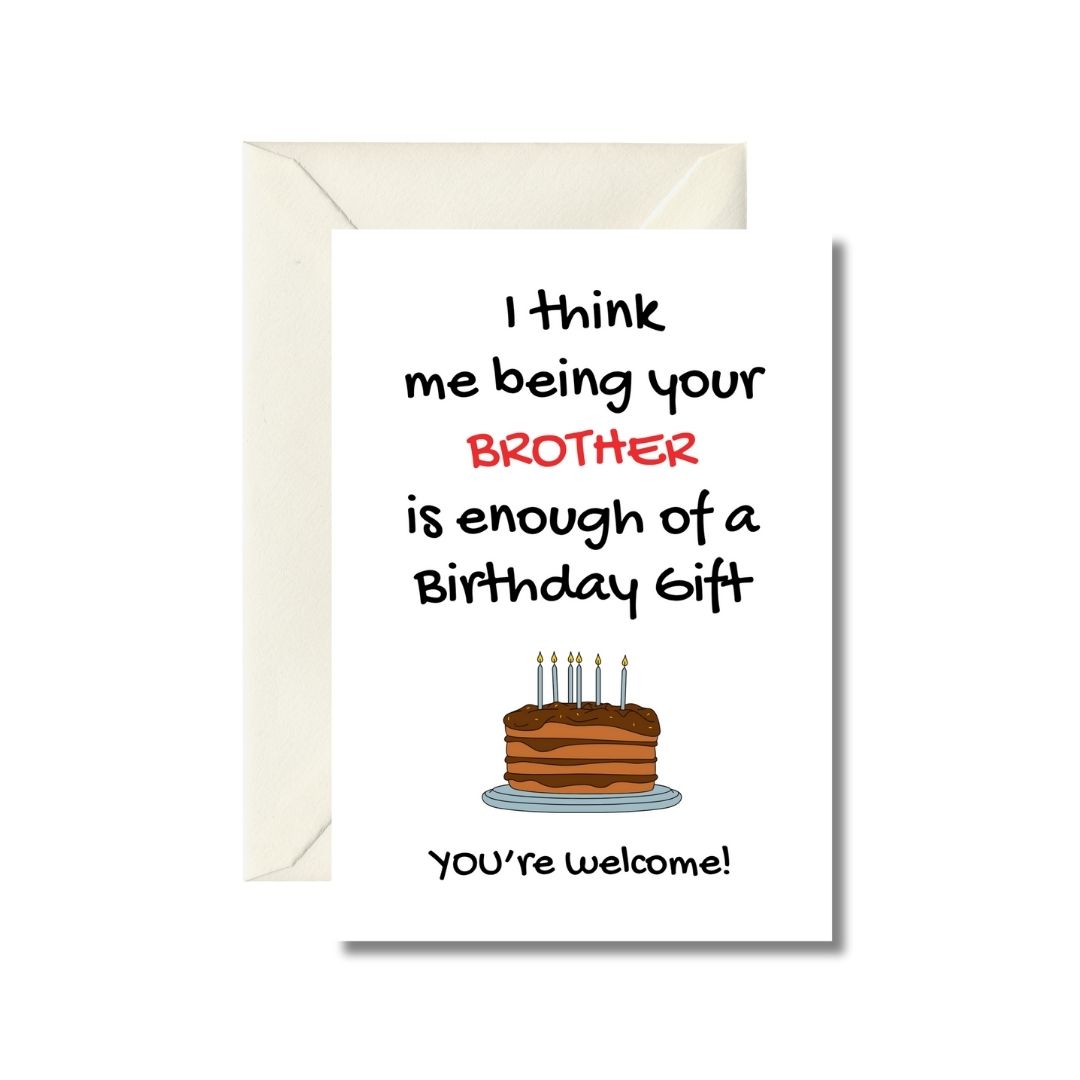 Funny Sibling Birthday Card