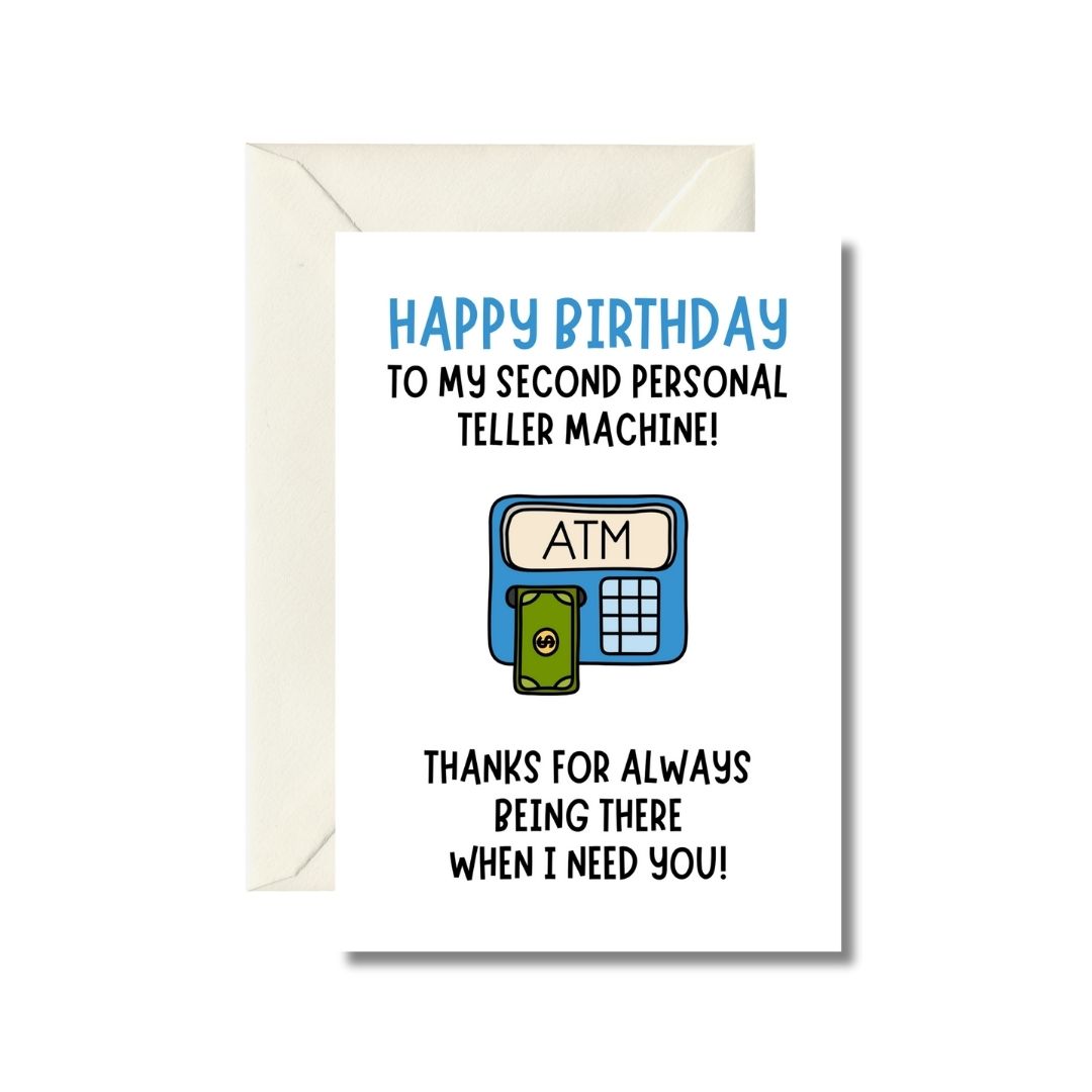 ATM Themed Birthday Card
