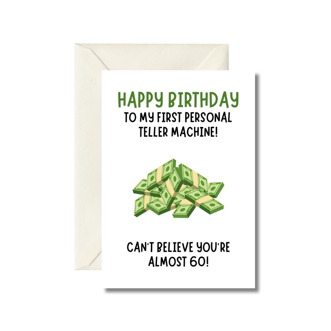 Happy 60th Birthday Money Card