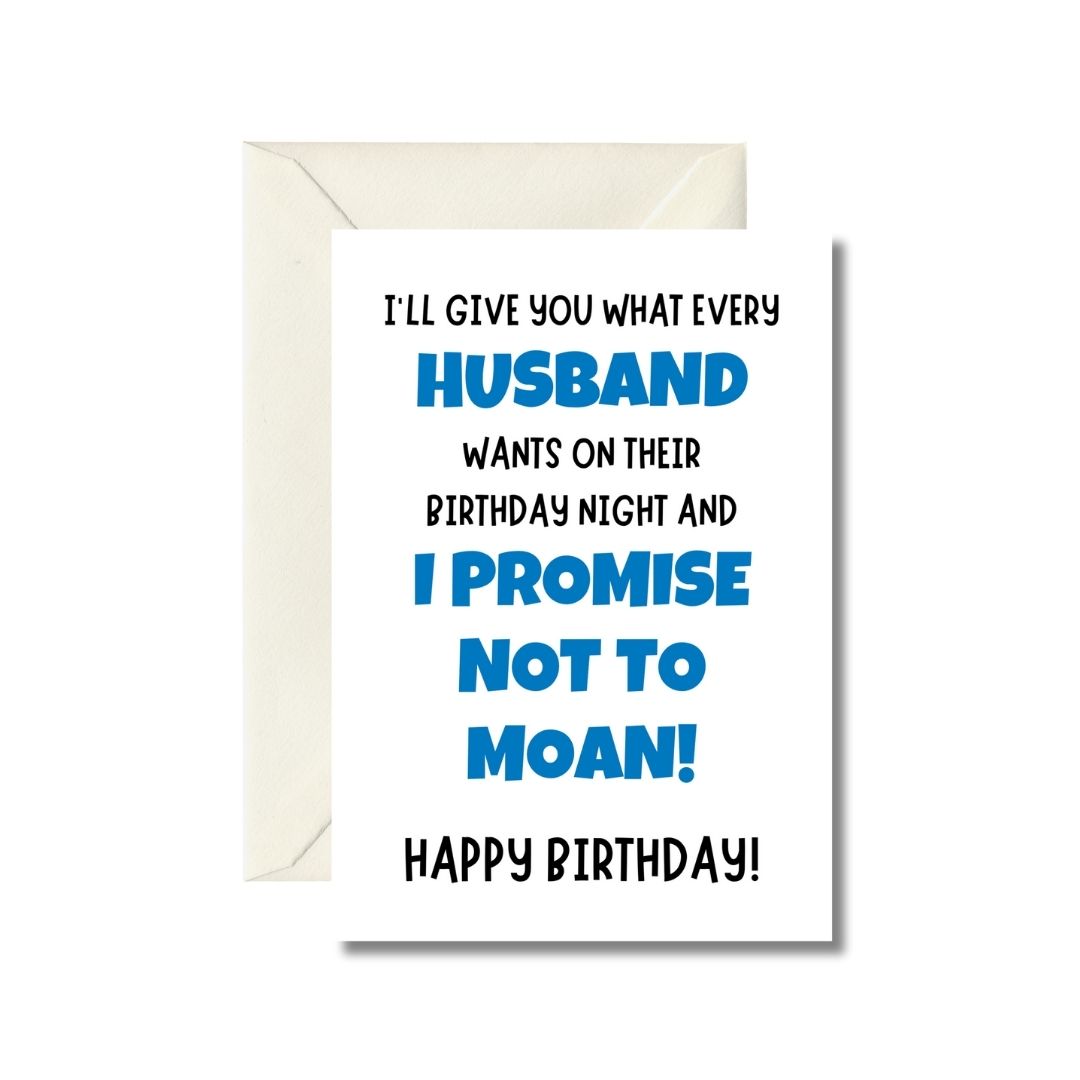 Funny Birthday Greeting Card for Husband