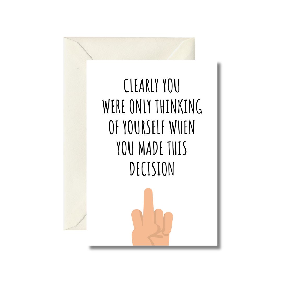 Sarcastic Farewell Greeting Card