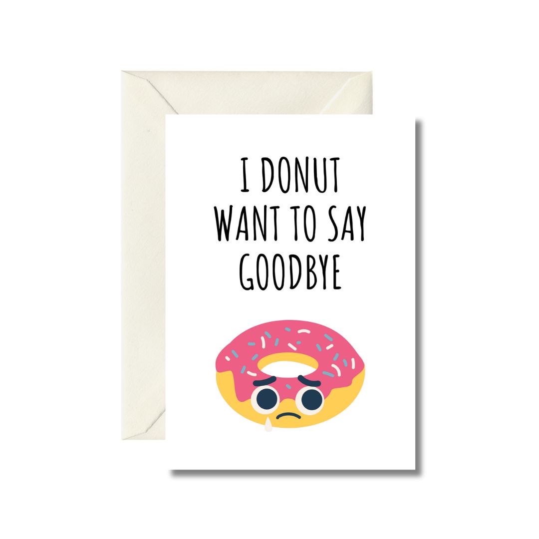 Donut Goodbye Farewell Card