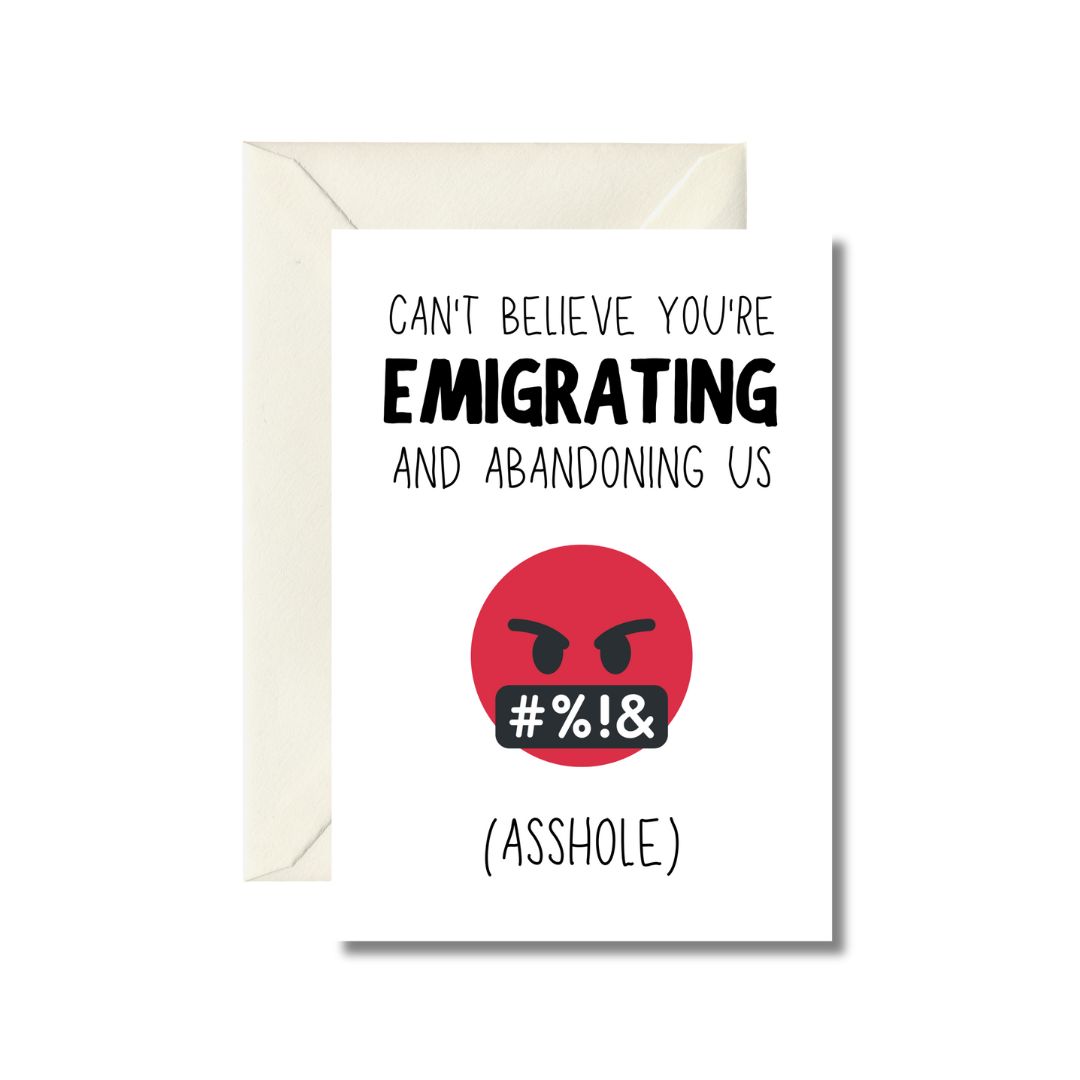 Emigration Farewell Greeting Card