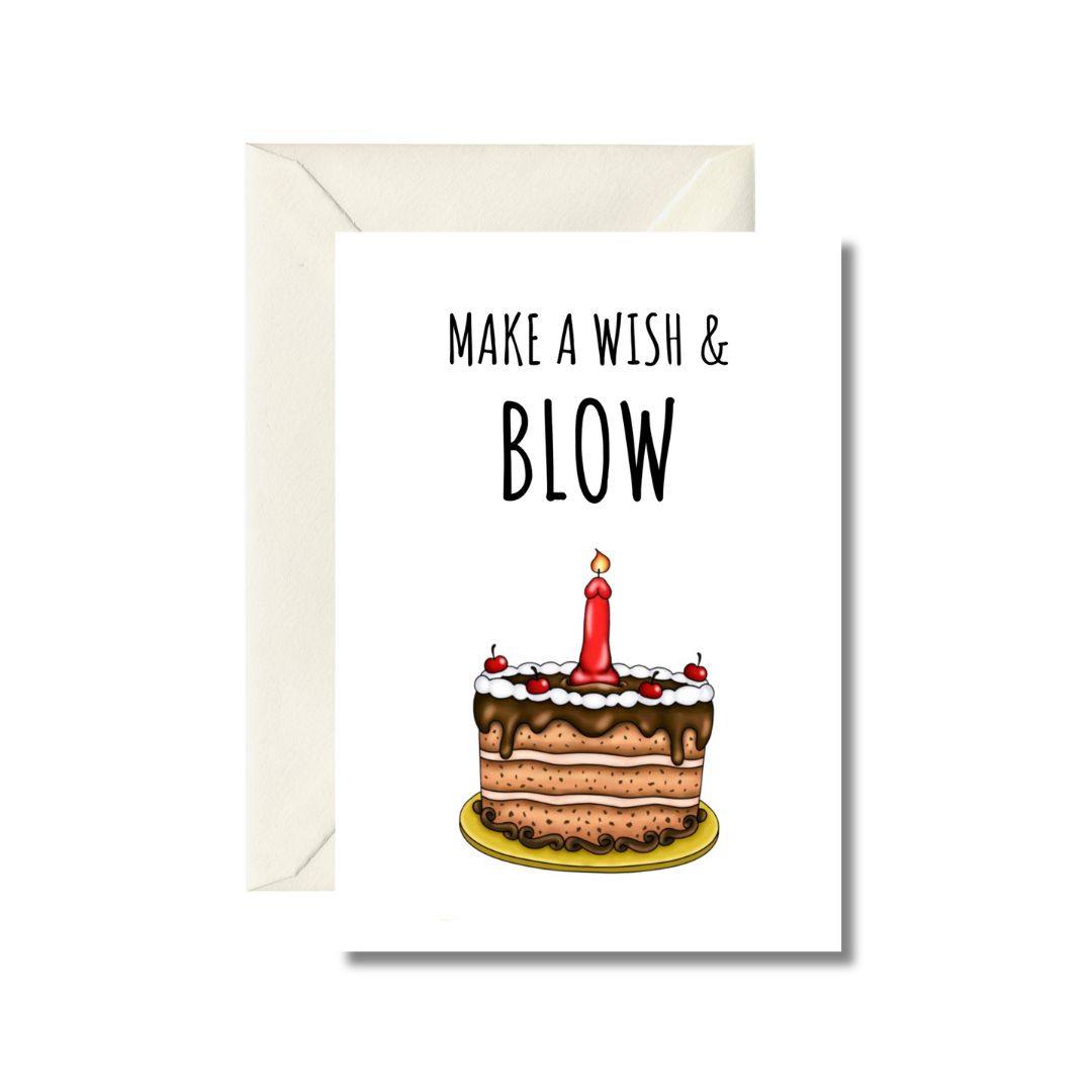 Make A Wish & Blow Birthday Card