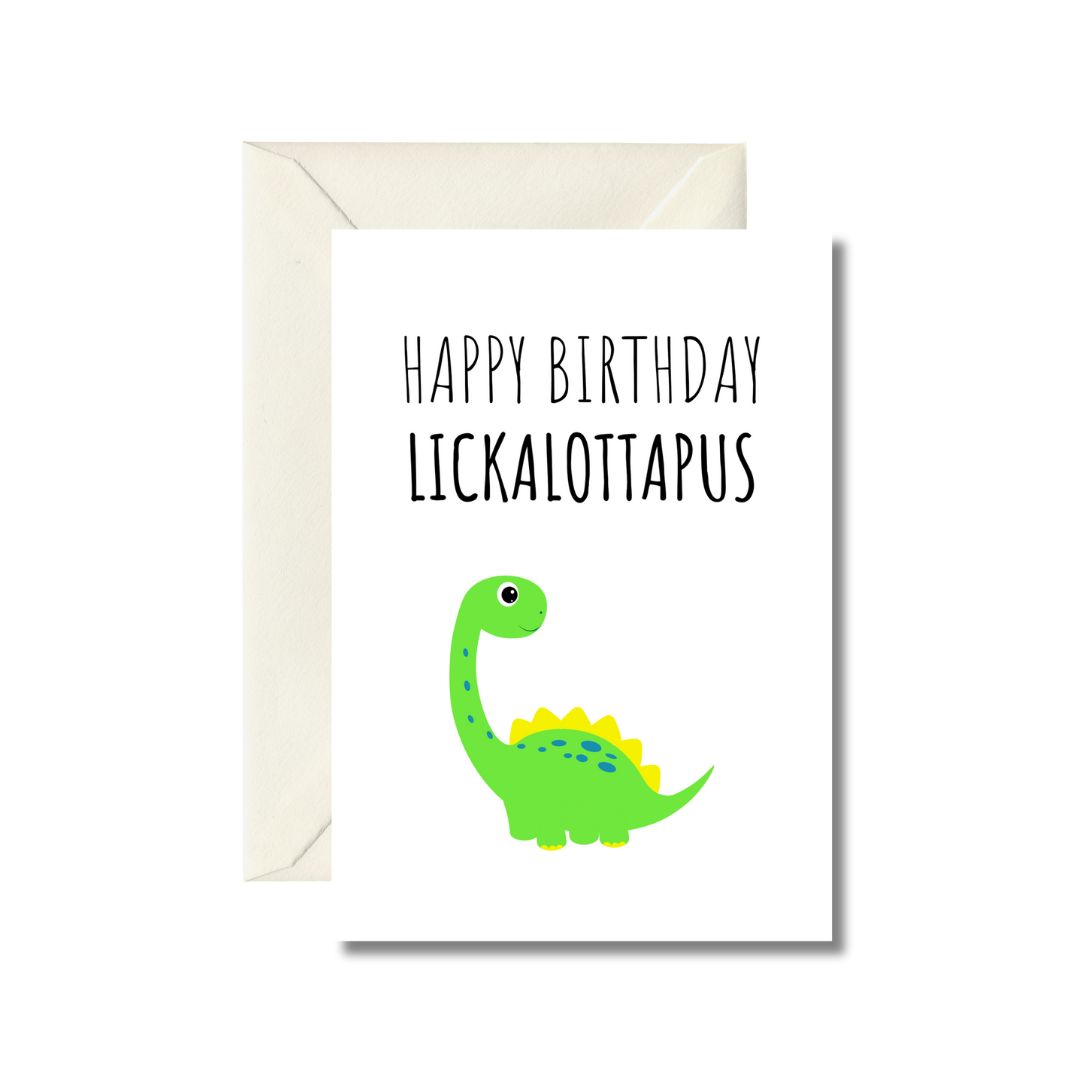 Happy Birthday Lickalottapus Card