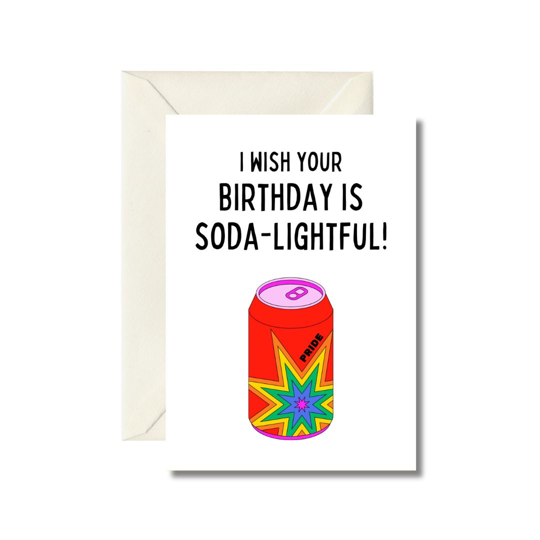 Soda-Lightful Birthday Card