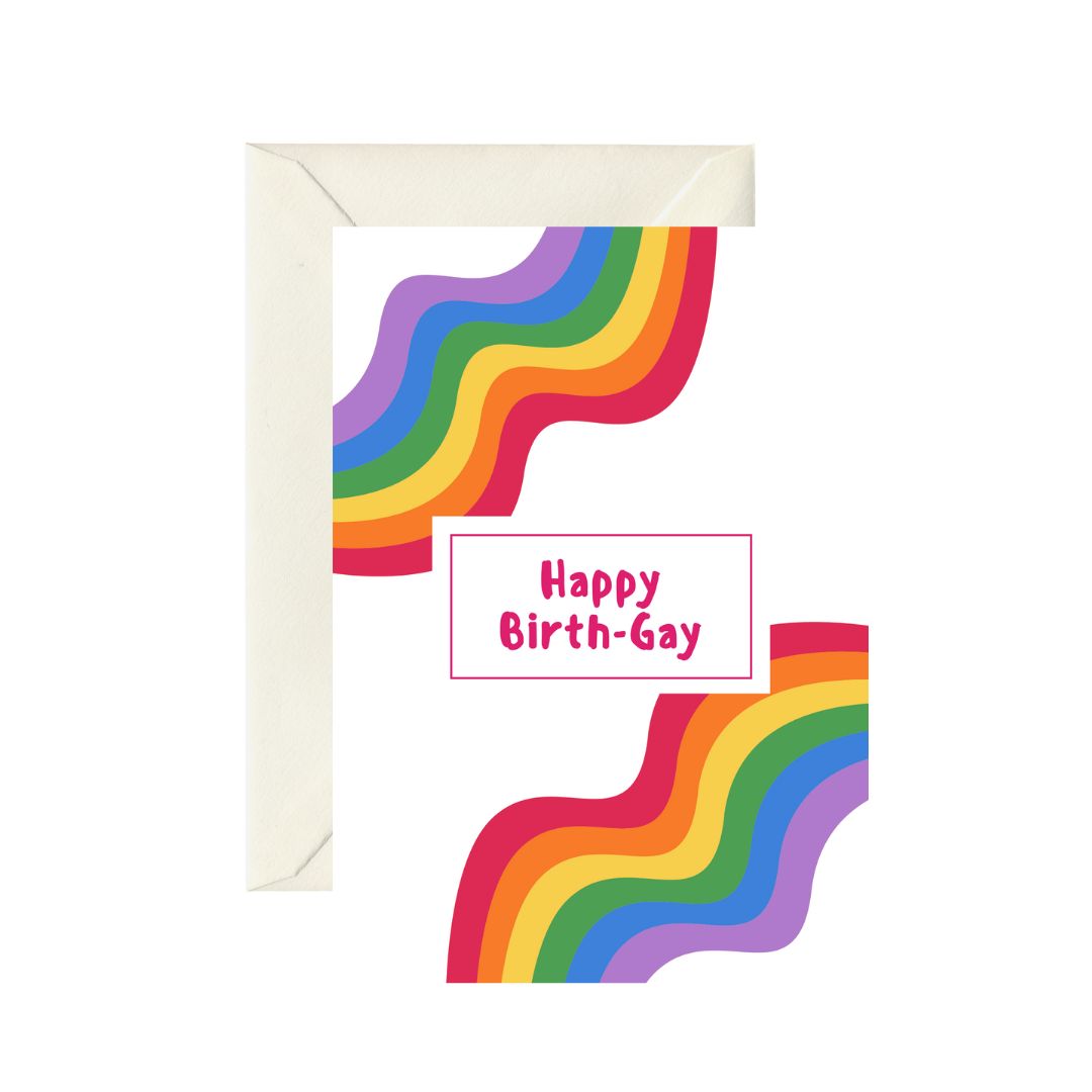 Happy Birth-Gay Rainbow Greeting Card