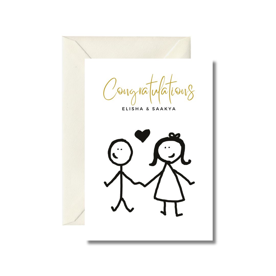 Congratulations Elisha & Saakya Greeting Card