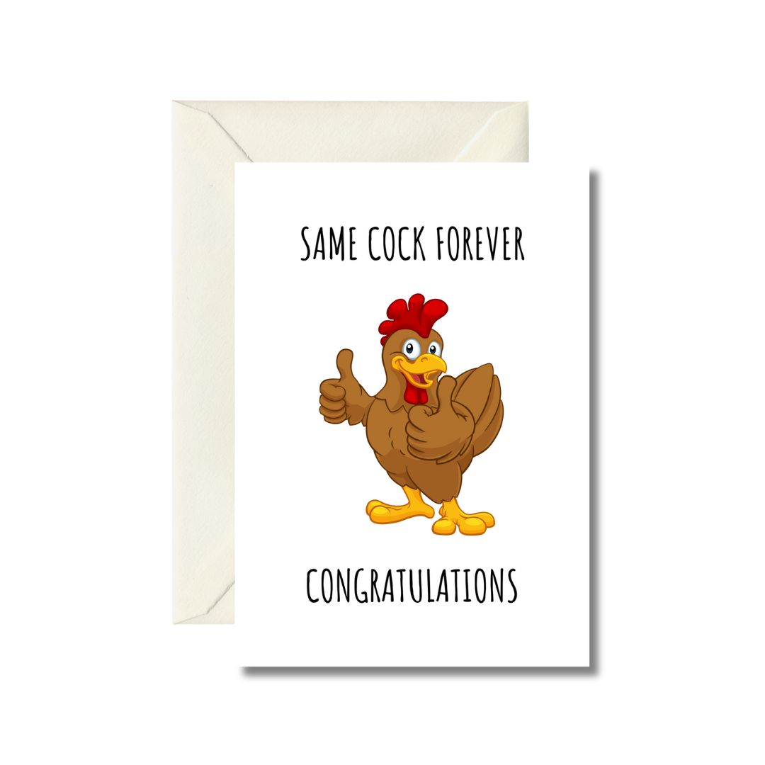 Same Cock Forever Greeting Card