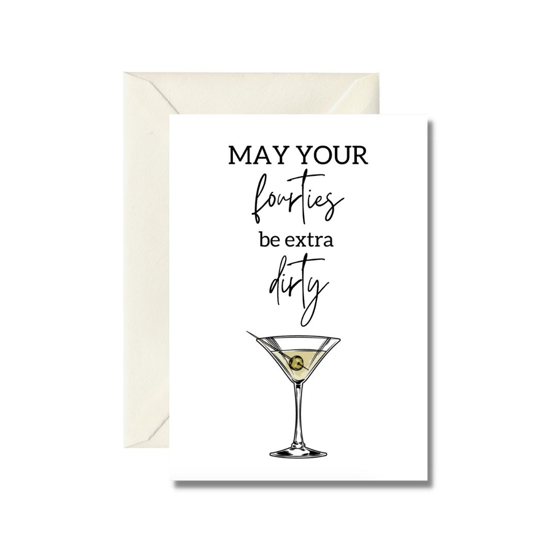 Martini Birthday Greeting Card