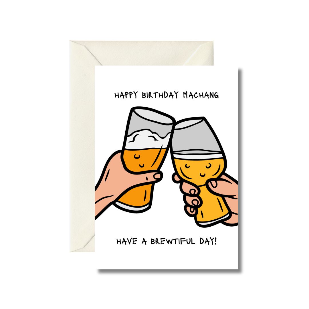 Happy Birthday Beer Cheers Greeting Card