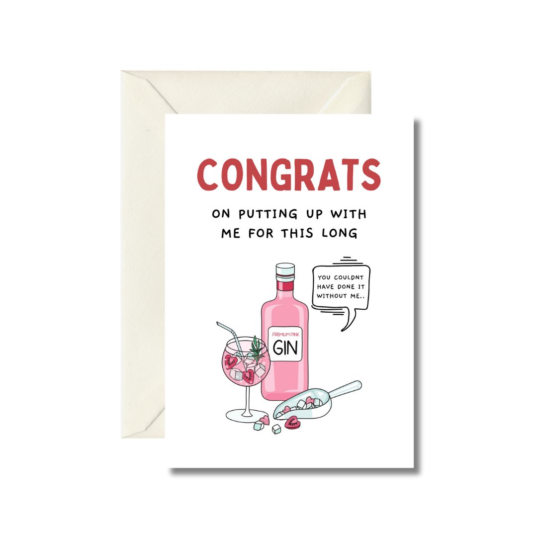 Congrats Gin Humor Greeting Card