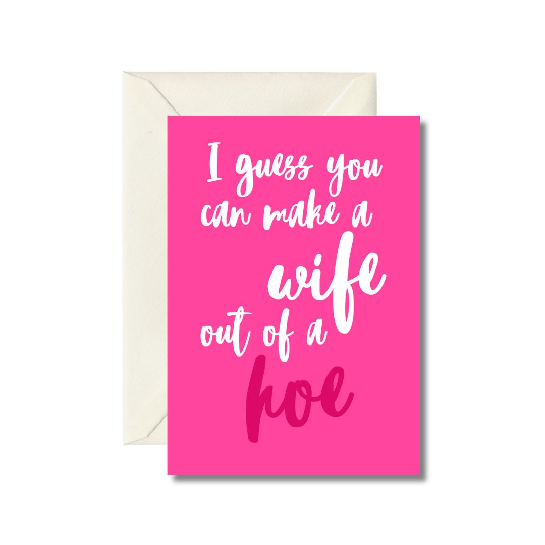 Humorous Pink Greeting Card