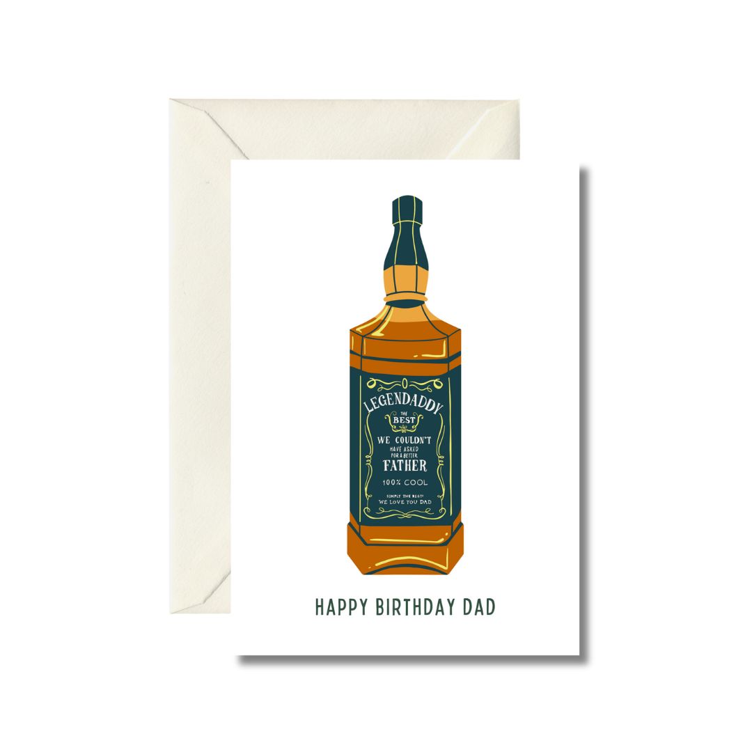 Happy Birthday Dad - Whiskey Bottle Card
