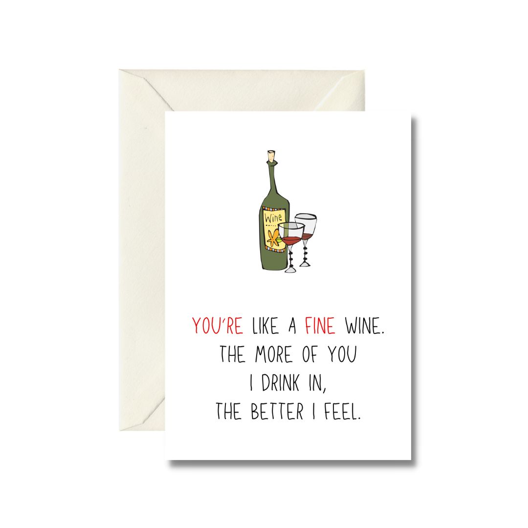 Fine Wine Greeting Card
