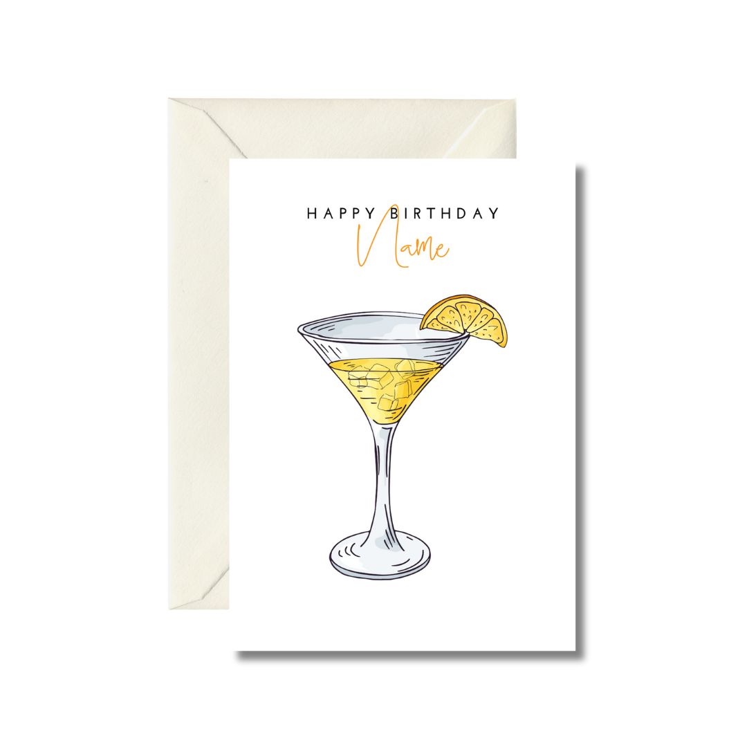 Happy Birthday Martini Card