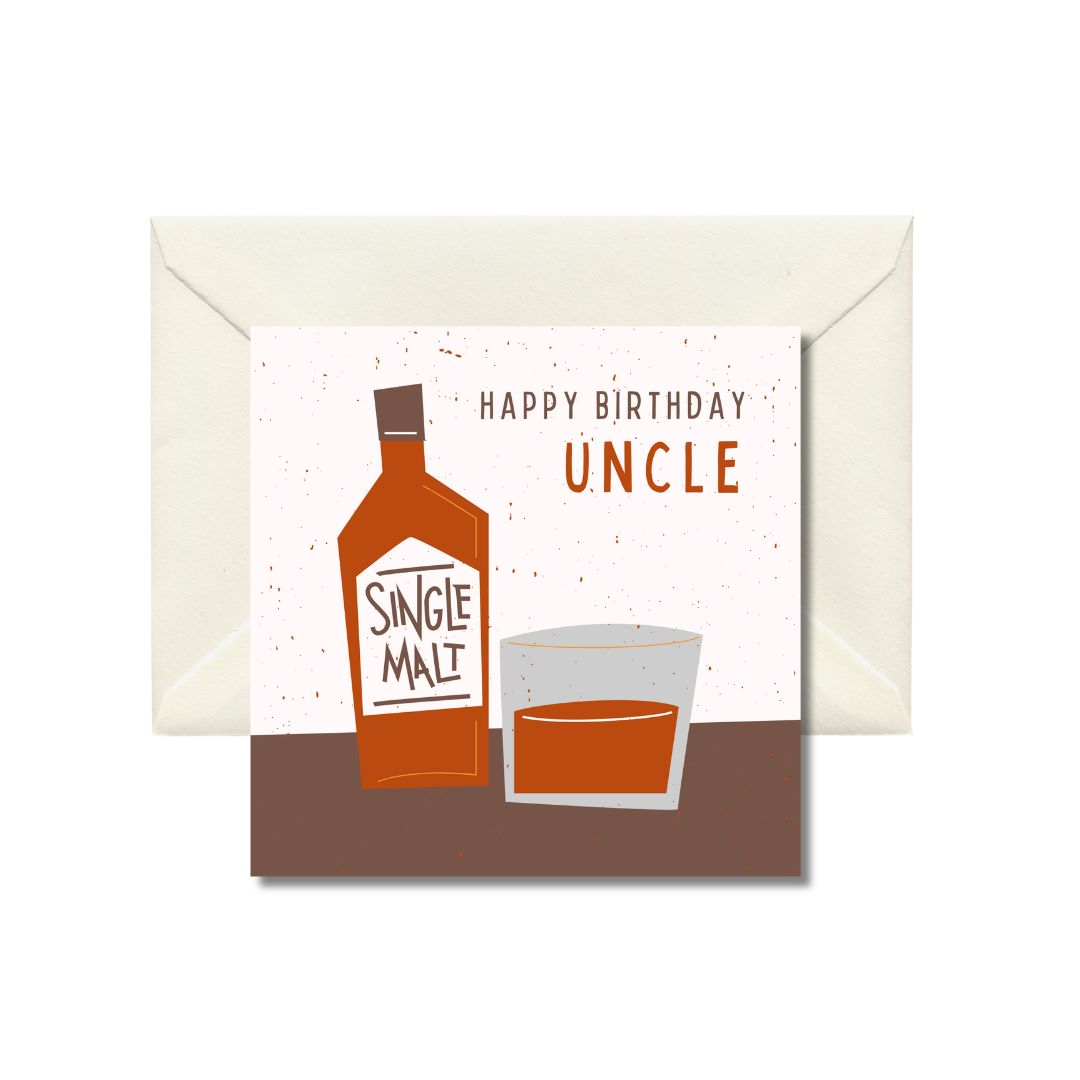 Happy Birthday Uncle Whiskey Greeting Card
