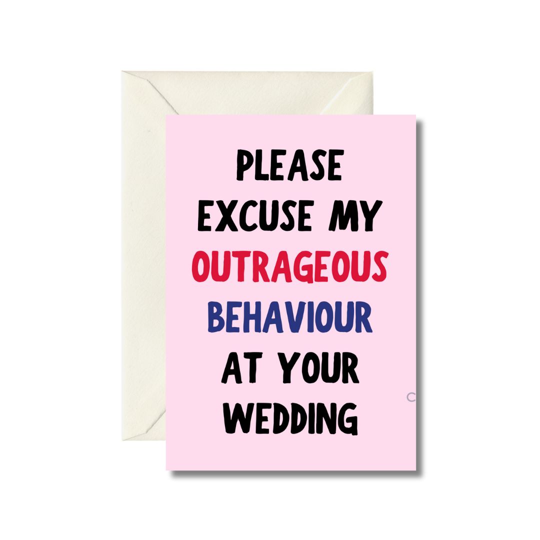 Wedding Apology Greeting Card