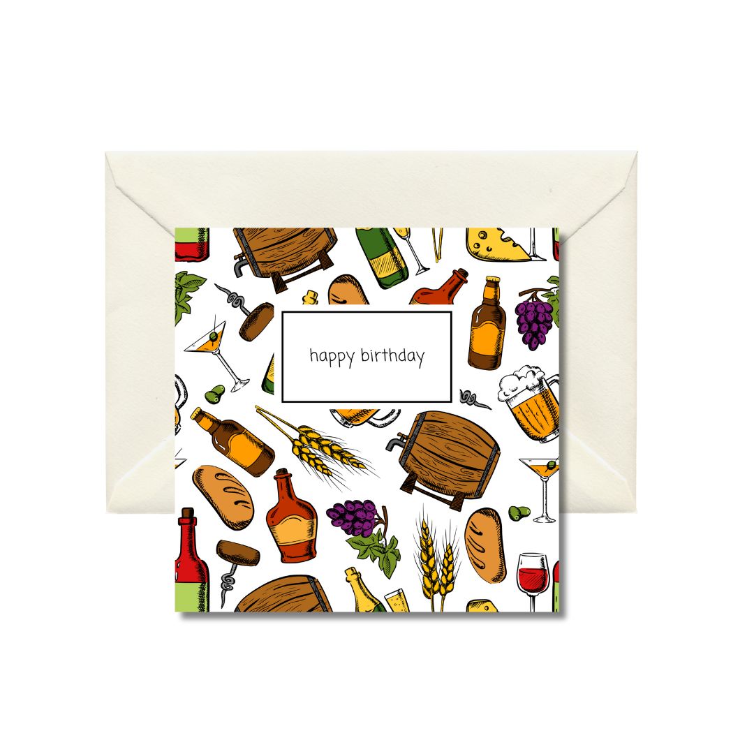 Happy Birthday Gourmet Greeting Card