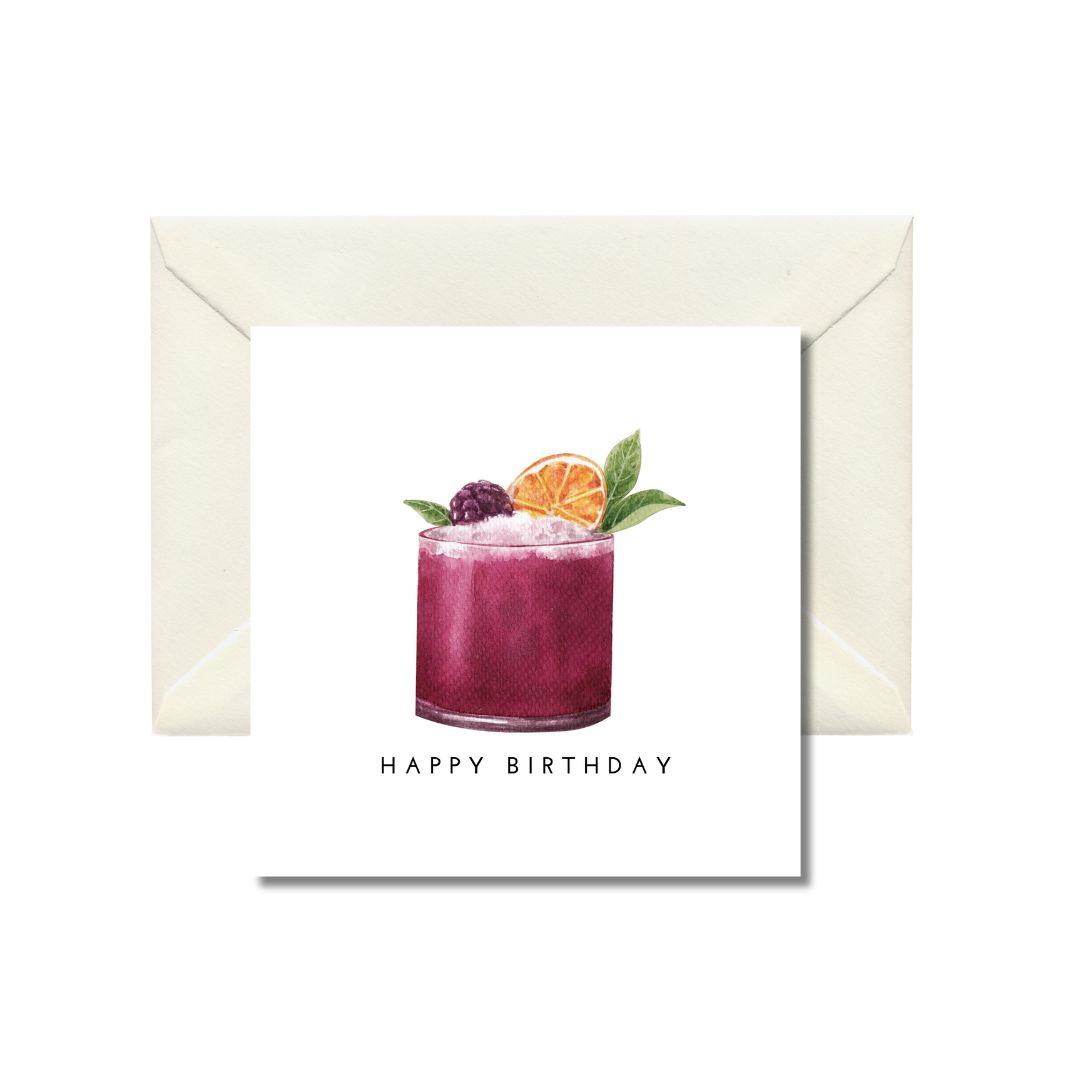 Happy Birthday Cocktail Card