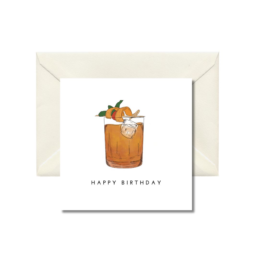Cocktail-themed Birthday Greeting Card