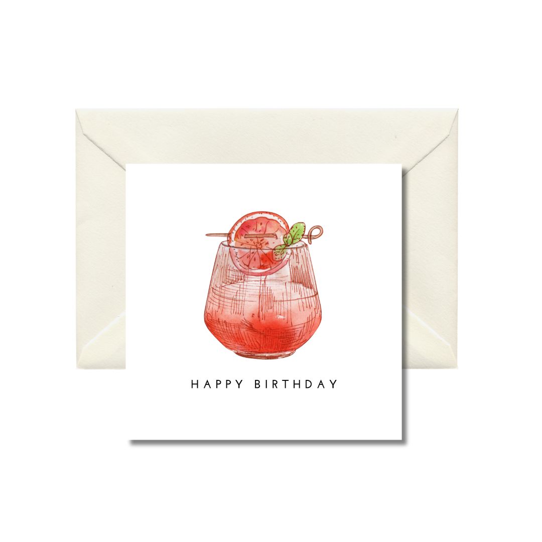 Happy Birthday Cocktail Card
