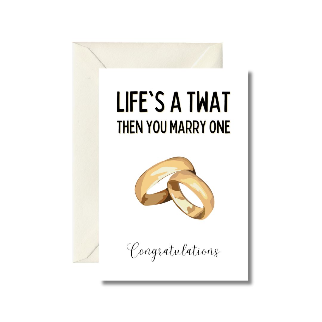 Humorous Wedding Congratulations Card