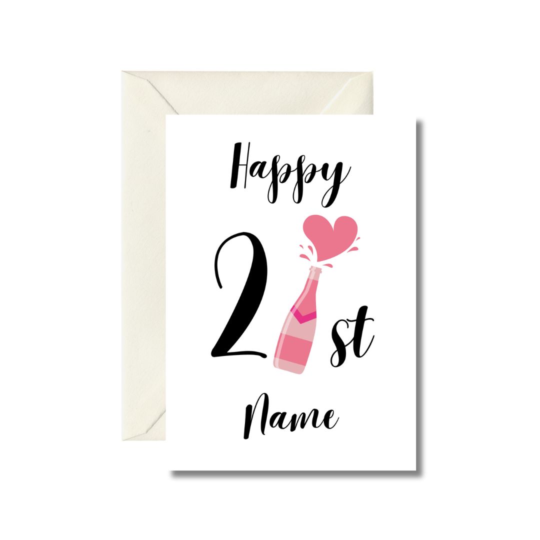 Personalized 21st Birthday Greeting Card