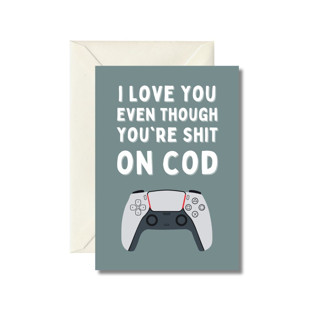 Funny Gamer Love Card