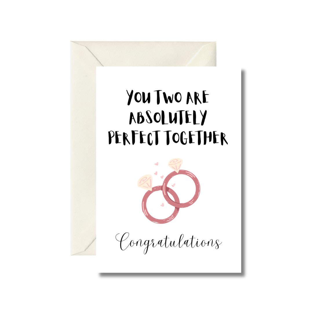 Perfect Together Wedding Congratulations Card