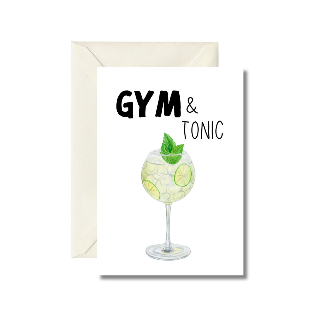 Gym & Tonic Greeting Card