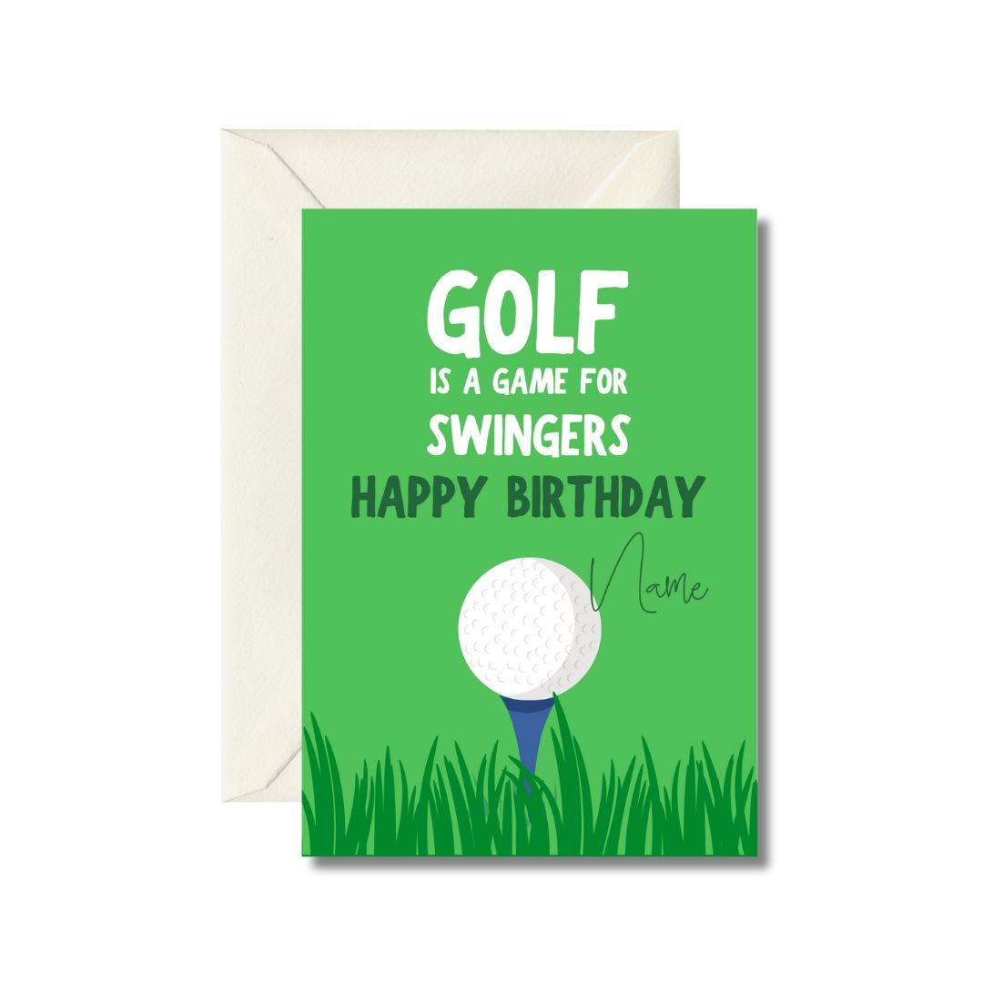 Golf Birthday Greeting Card