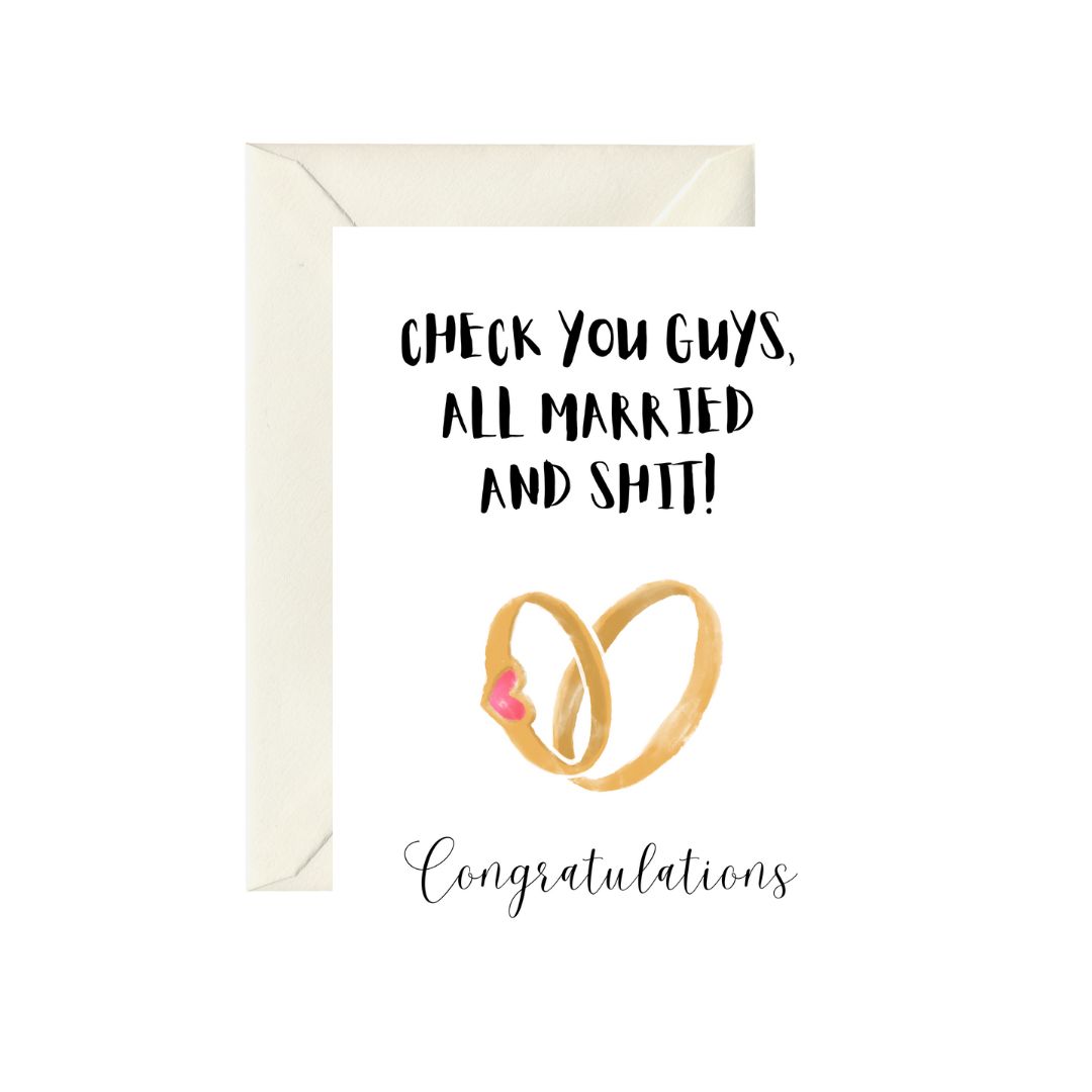 Fun Wedding Congratulations Card